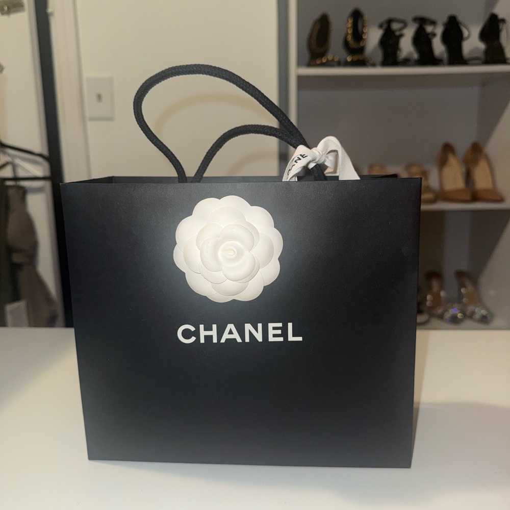Chanel Shopping Bag with White Camellia